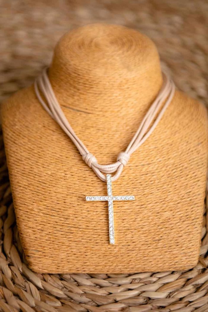 Large Cross Rope Necklace
