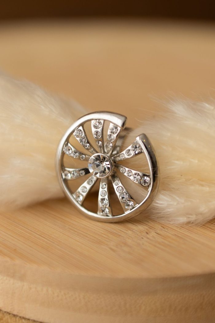 Anillo Flor Plata Brilli