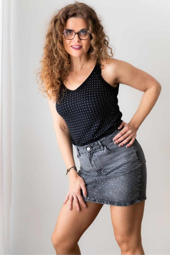 Jeans Brillis Black Mini Skirt