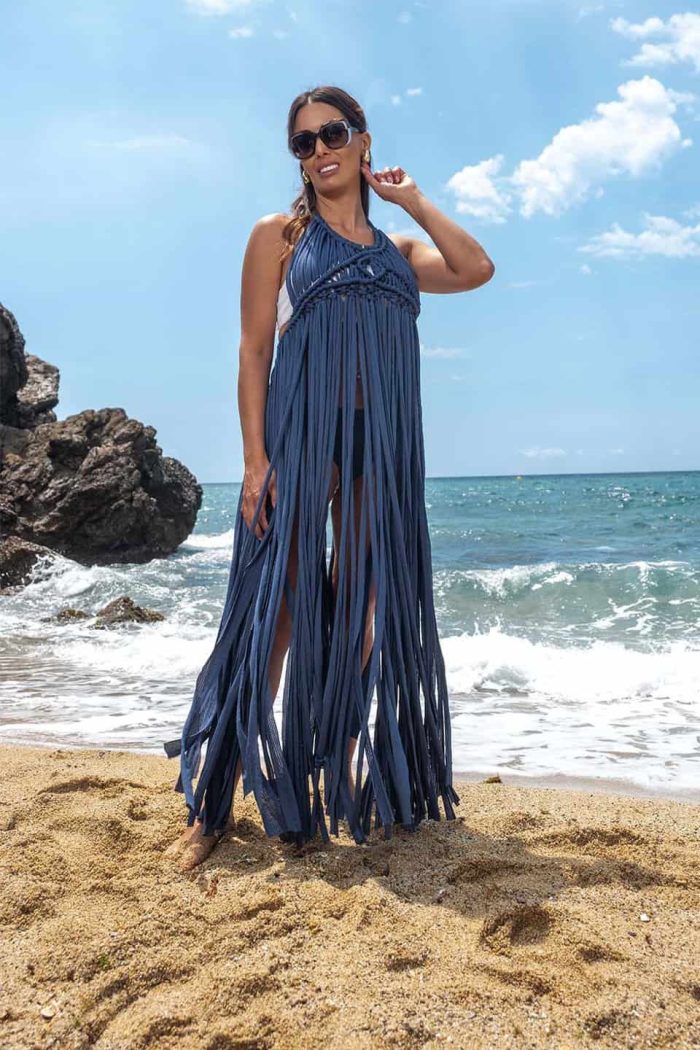 Long Bohemian Macramé Dress