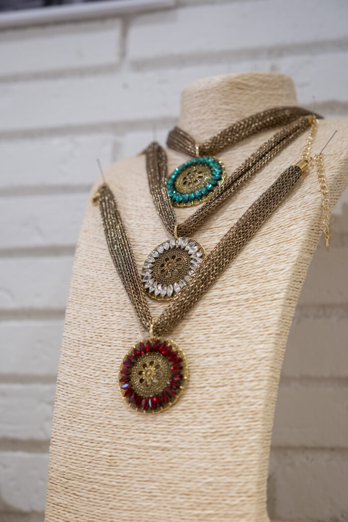 COLLAR MALLA & MONEDA SWAROVSKY