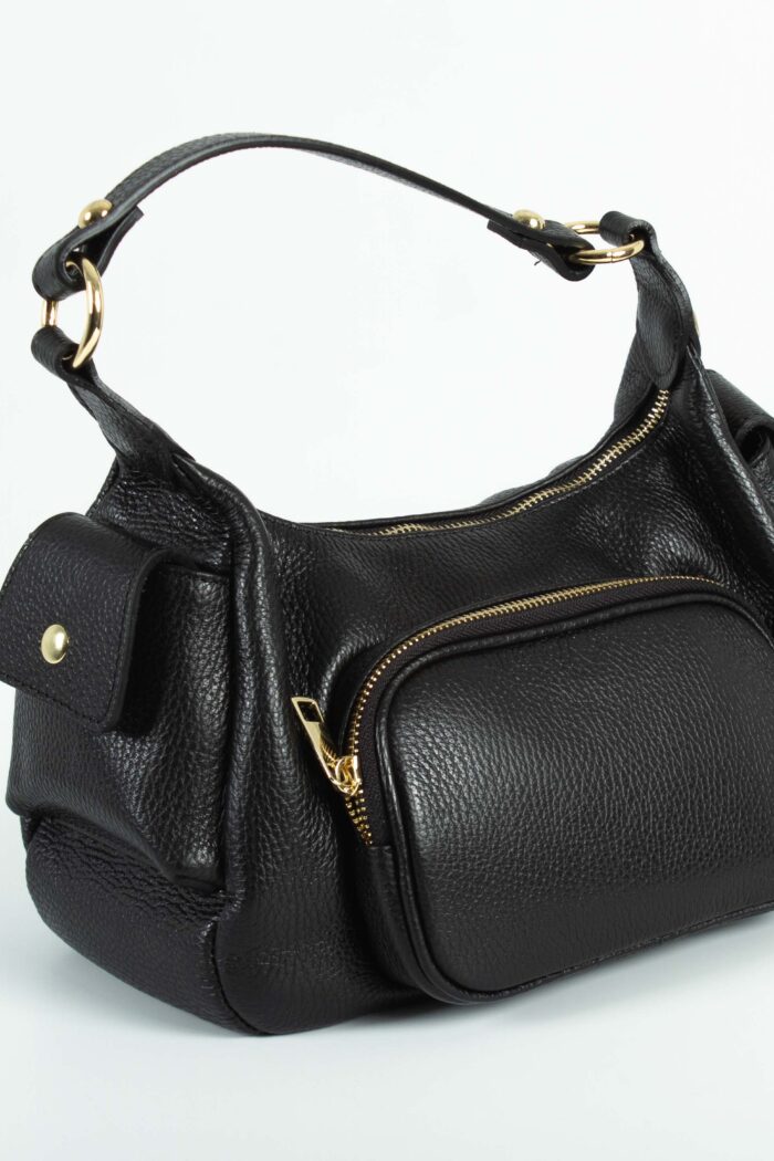 Bolso piel cremalleras