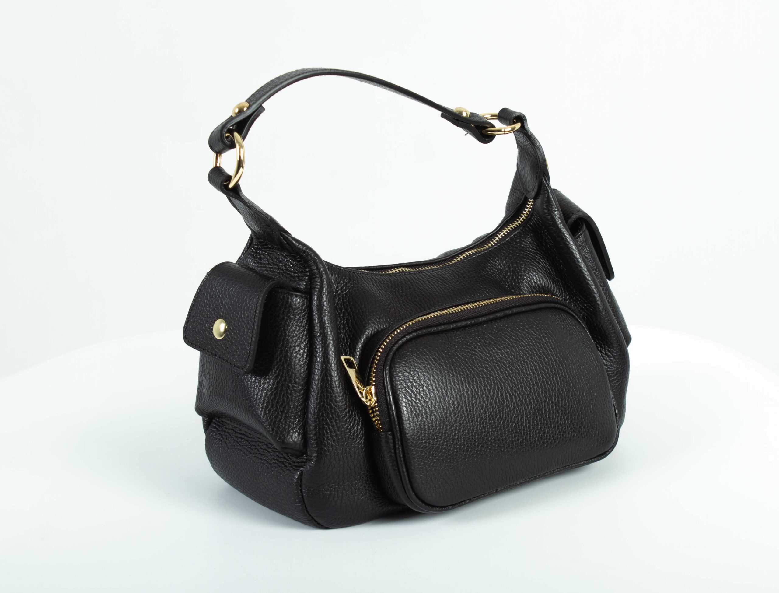Bolso piel cremalleras