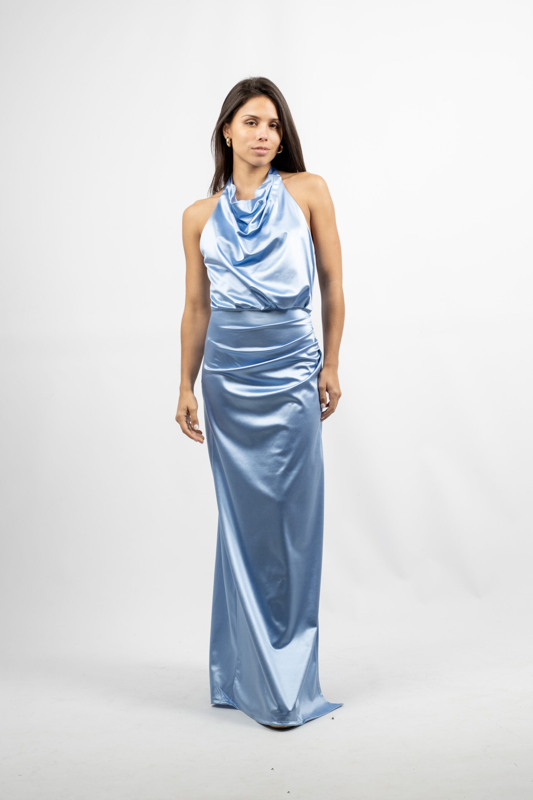 Vestido Raso Cuello Halter - Imagen 7