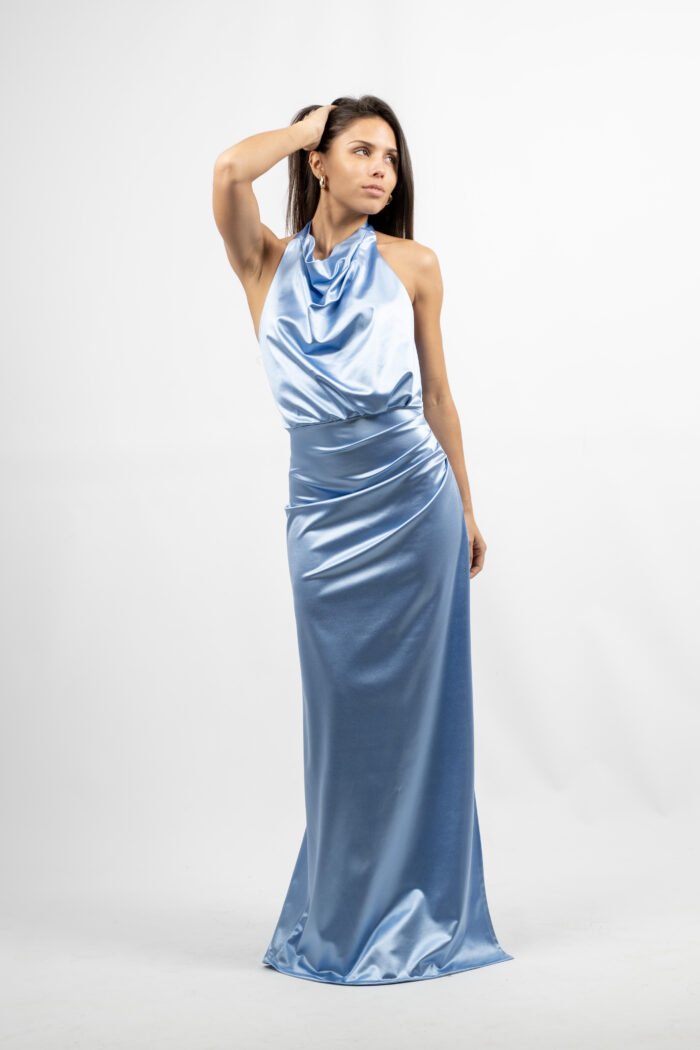 Satin Halter Neck Dress