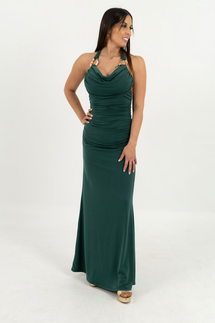 Long Draped Ring Dress