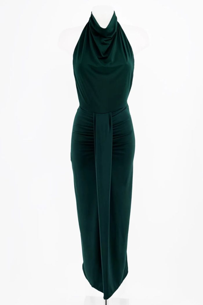 Elegant crepe long dress