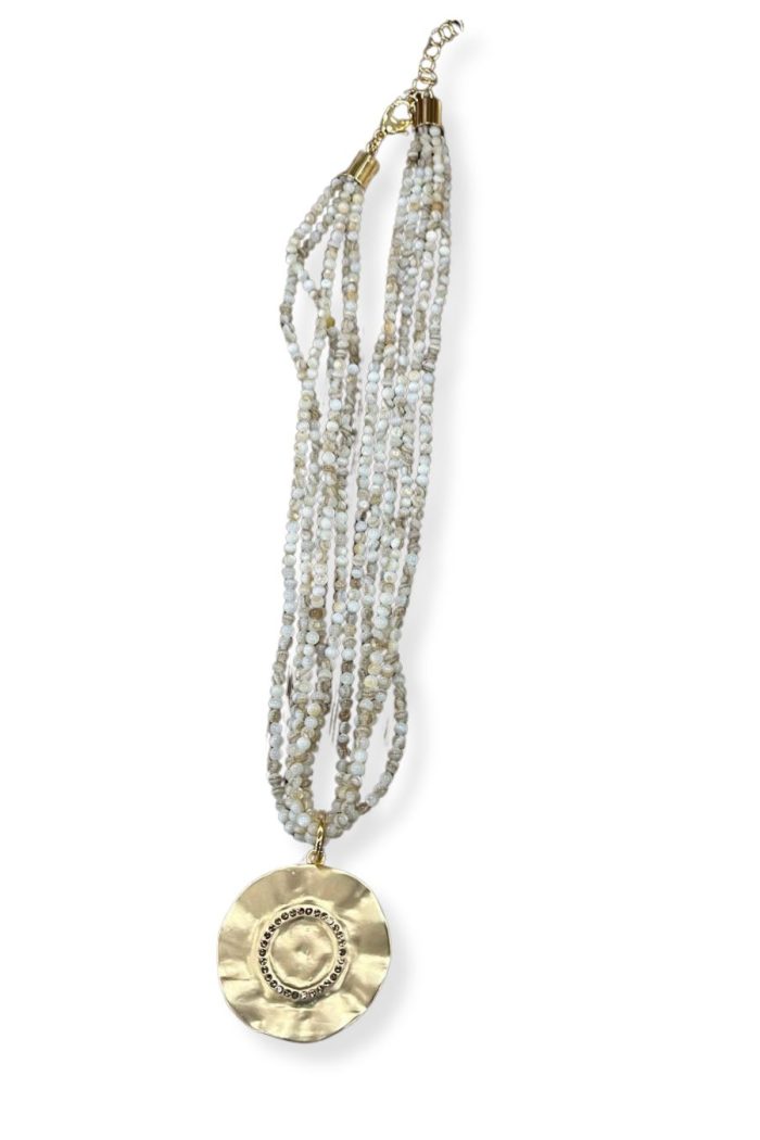 Collar Piedras Beige