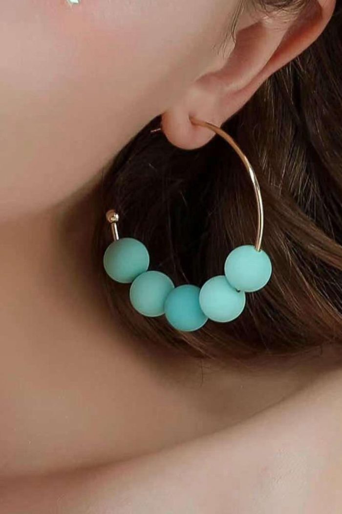 Pendiente Summer Bolitas Blue