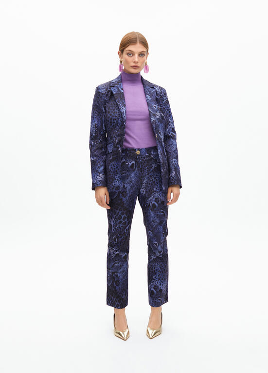 Print Blue Blazer - Image 4