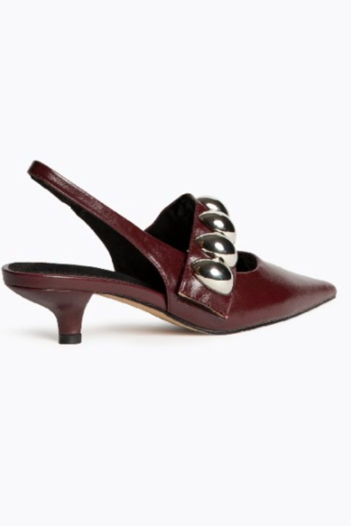 Studded Fine Heel Pumps