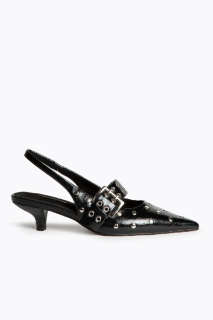 Fine Heel Buckle Pumps