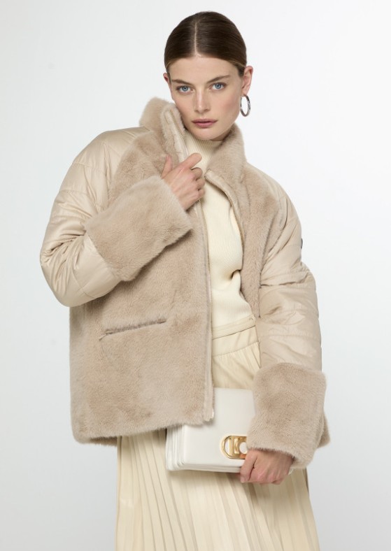Combined down coat