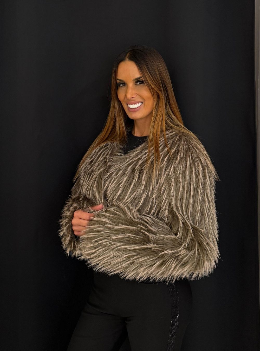 Brown Fur Jacket - Image 2