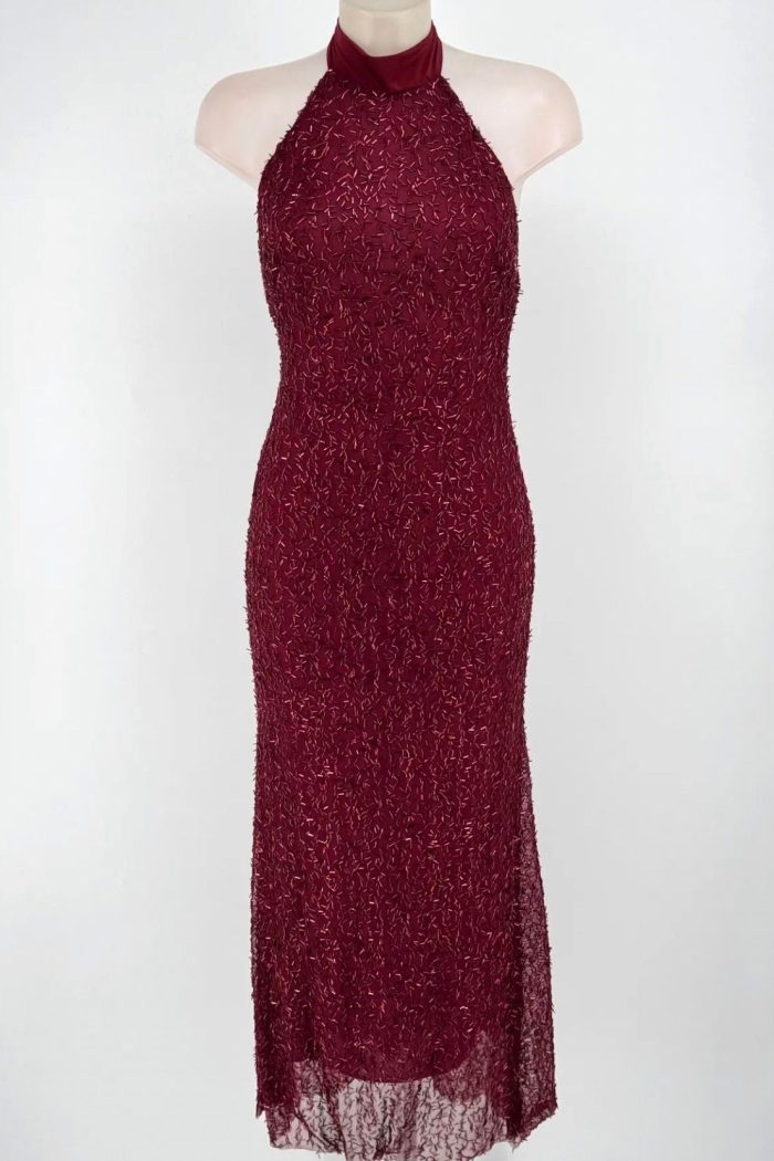 Rhinestone Neck Dress