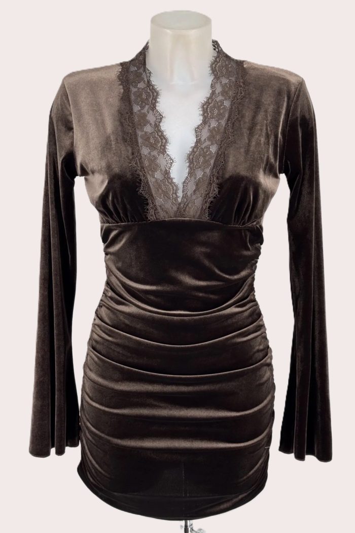 Velvet and Lace Short Dress