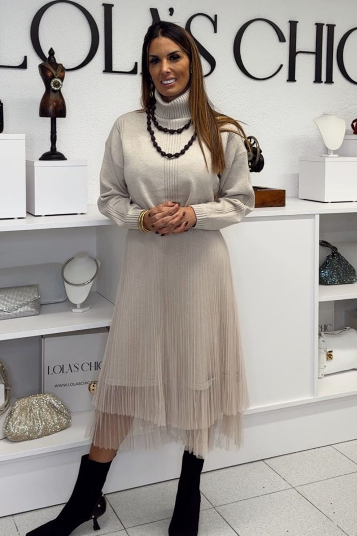 Knitted Dress and Sweater Set