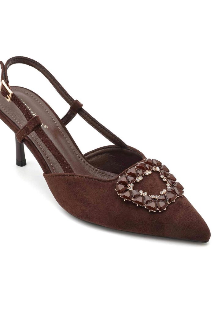 Chocolate Brown Slingback Shoe