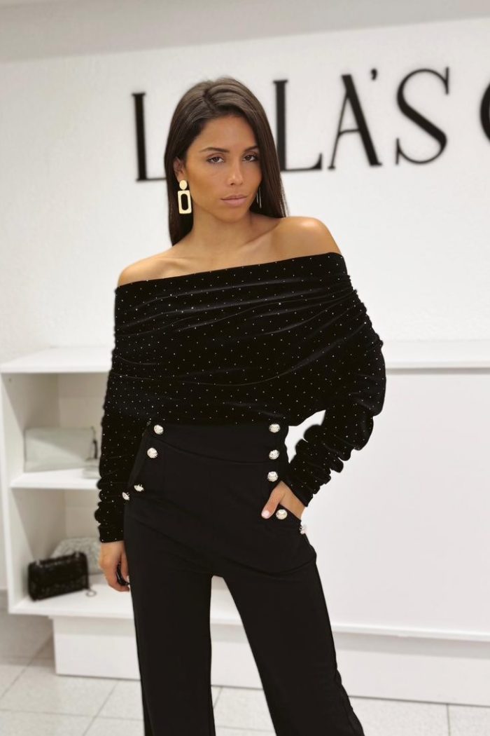 Velvet Effect Brillis Bodysuit