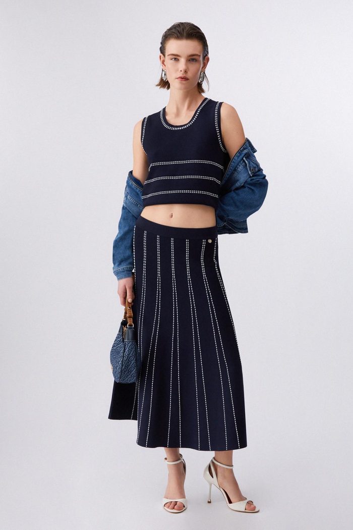 Falda Tachas Blue