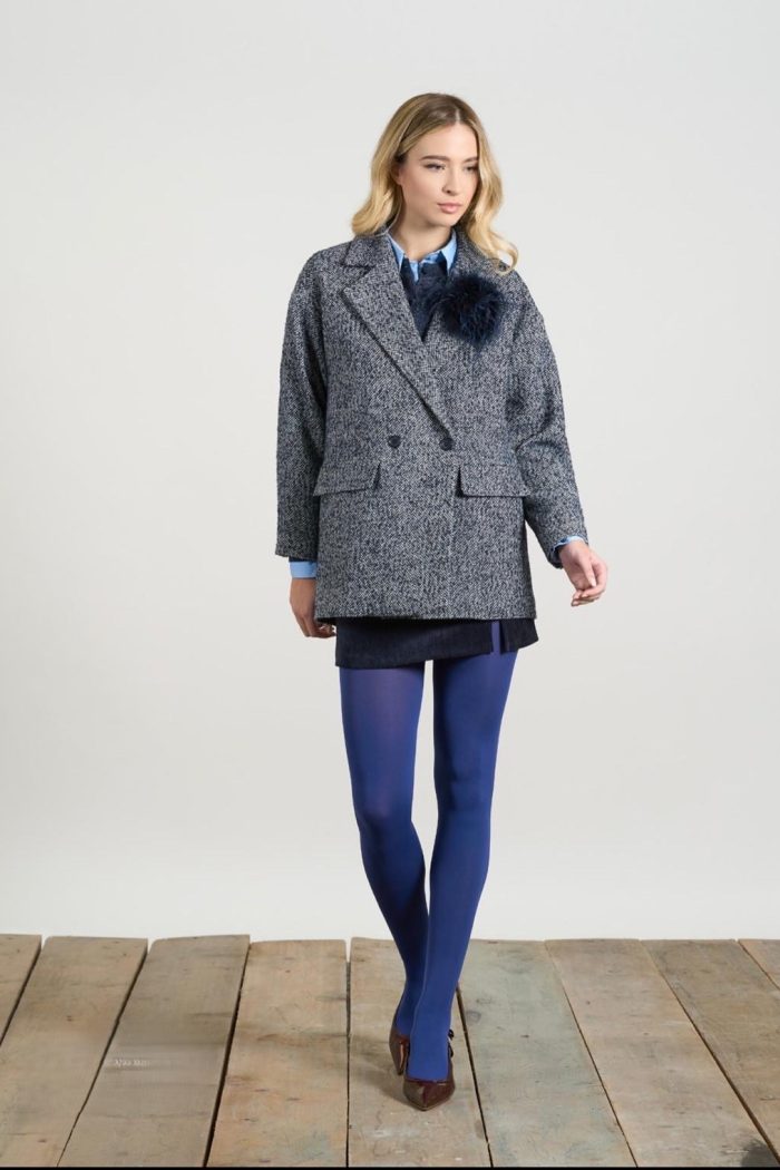Abrigo Jaquard Blue